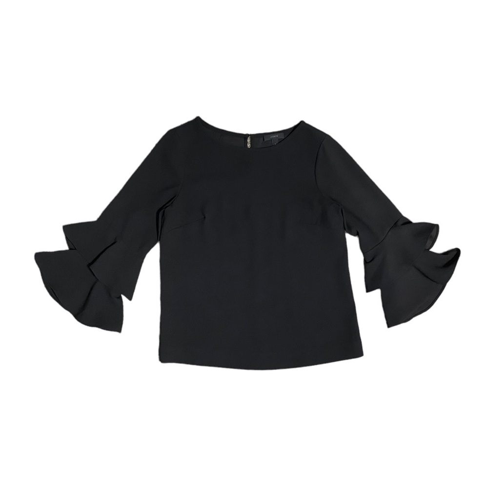 J Crew Double Tiered 3/4 Sleeve Blouse